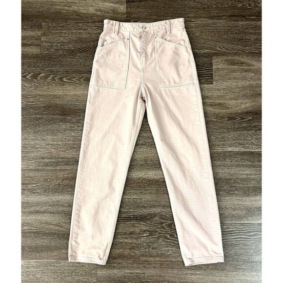 EUC IRO Paris Goma High-Rise Straight Leg Jeans Light Pink FR 40 US 8 Pastel Y2K - Picture 3 of 16